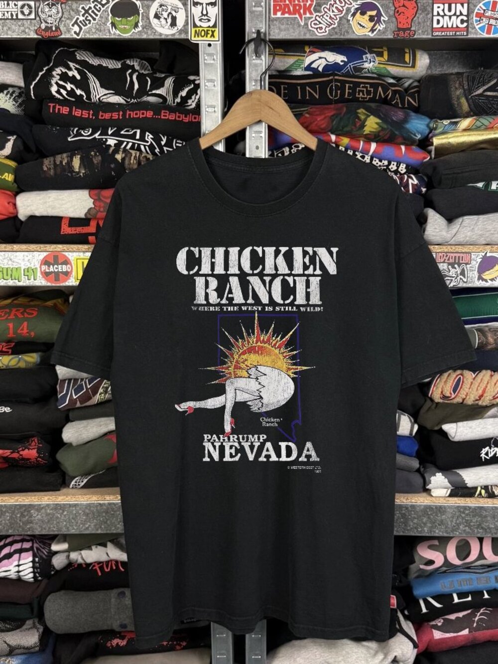 1995 Chicken Ranch Pahrump Nevada Washed Black Tee